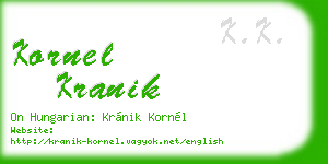 kornel kranik business card